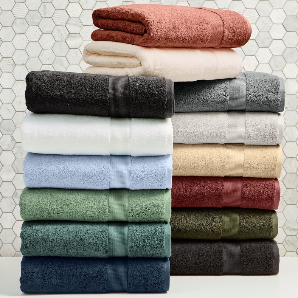 Soft Solid 6 Piece Towel Set Gray Shadow W Luxurious & Absorbent New
