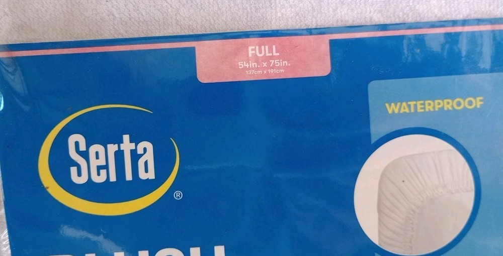 Serta Full Plush Mattress Protector Waterproof 54" X 75"