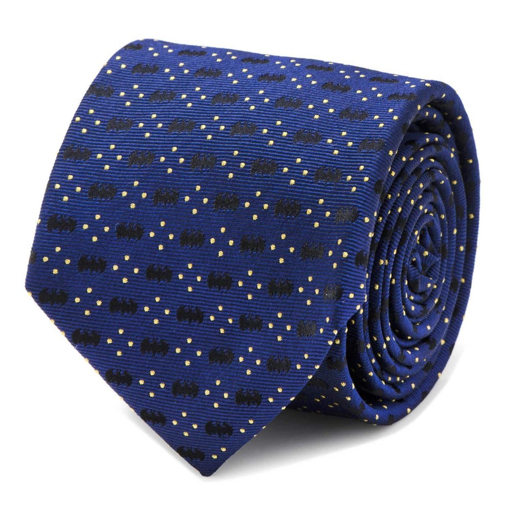 DC Batman Icon Diamond Dot Navy Mens Tie