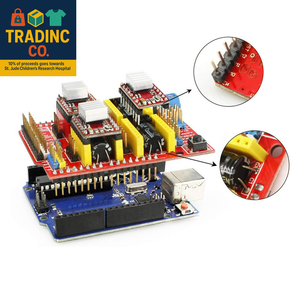 Professional 3D Printer CNC Kit with E-Tutorial - CNC Shield Expansion Board V3.
