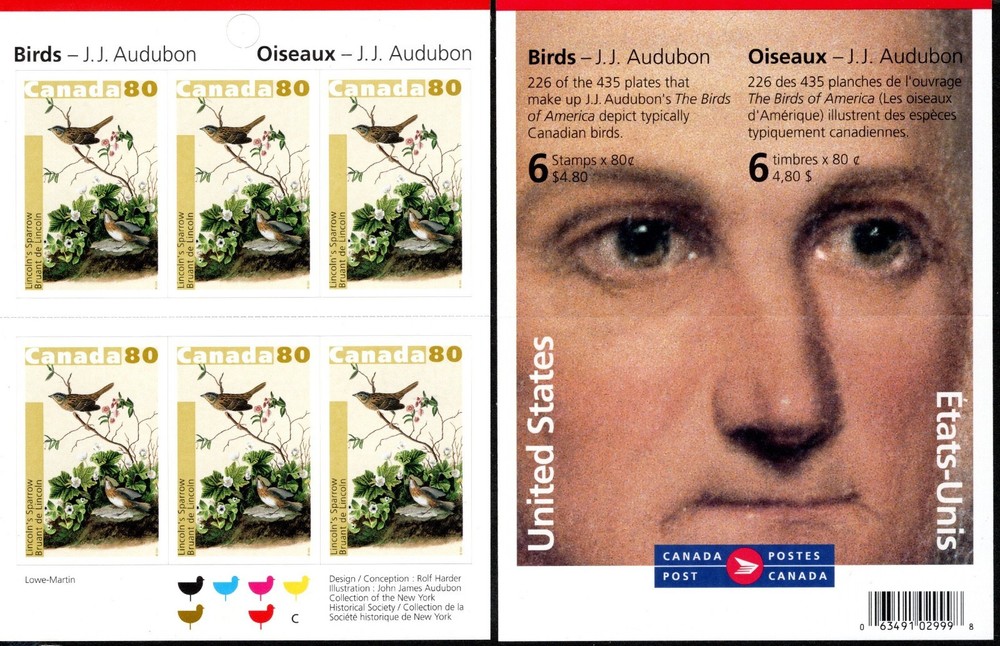 CANADA BOOKLET  292 BIRDS - J.J.AUDUBON