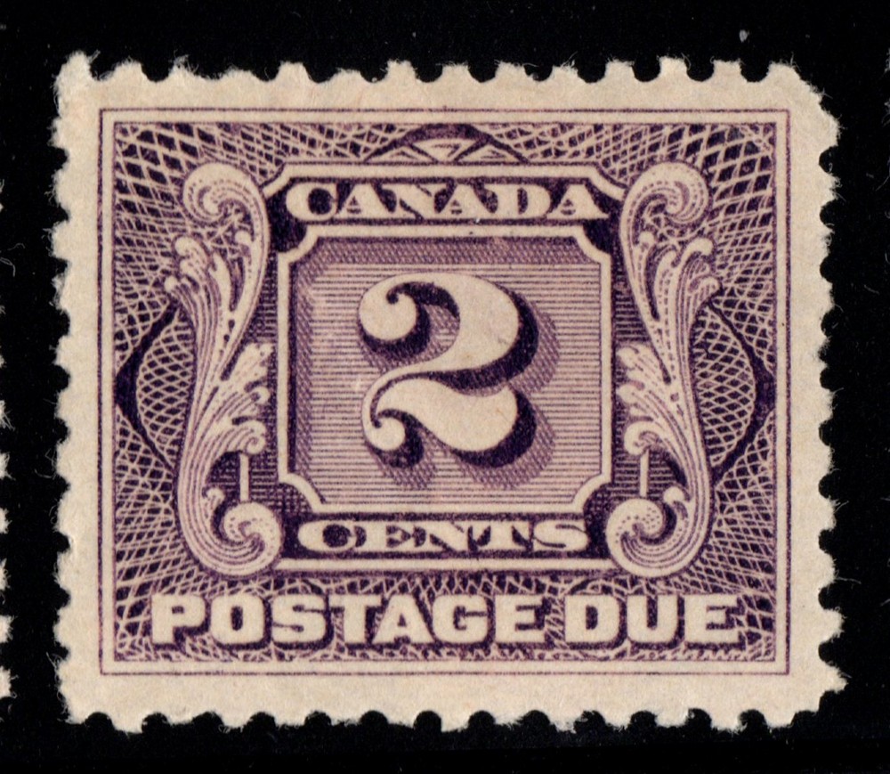 J2 Postage Due Canada mint well centered