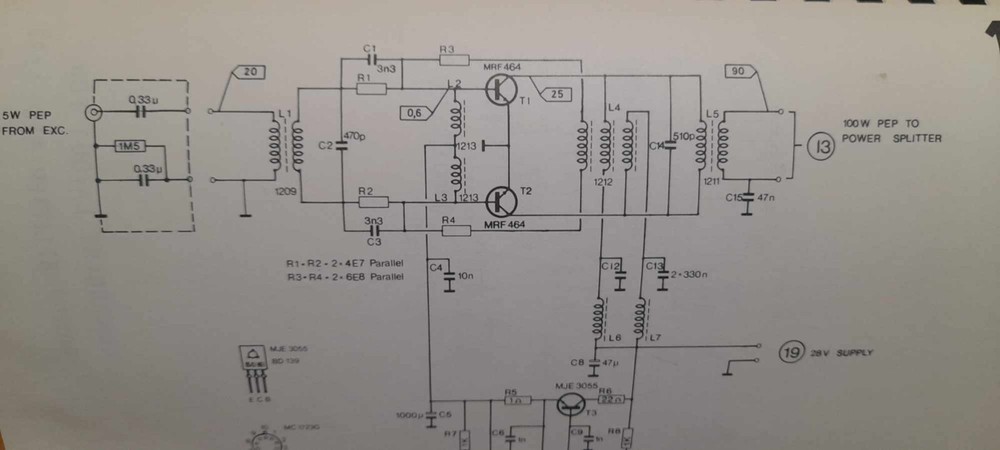 HF LINEAR AMPLIFIER MRF-464 28V