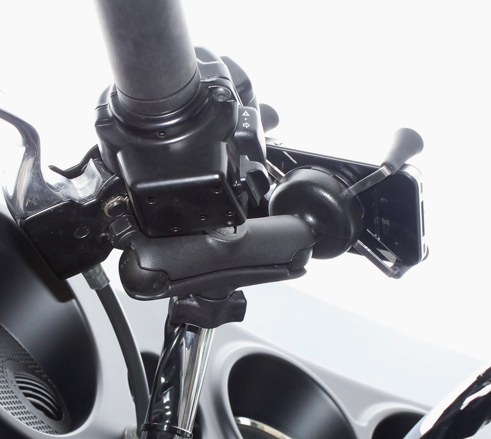 RAM Harley-Davidson Mirror Post Mount for iPhone, Galaxy "S", All Original Size