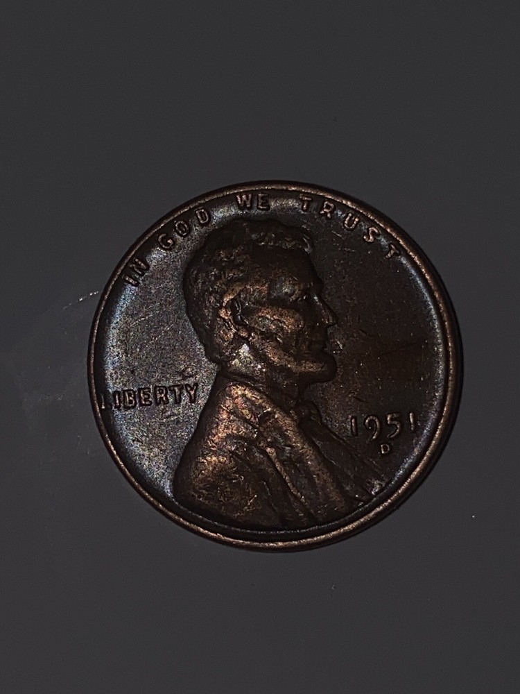1951 D WHEAT PENNY WITH ERROR