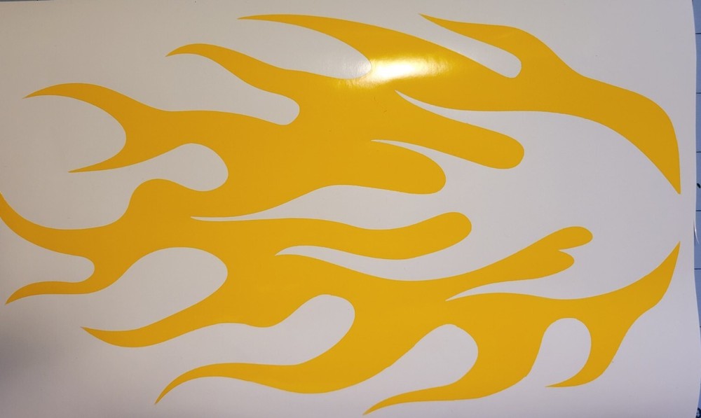 2 11.5 x 7 Flames decals stickers
