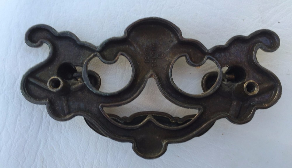 Vintage Brass KBC Antique Hardware Chippendale drawer pull handle...3" centers
