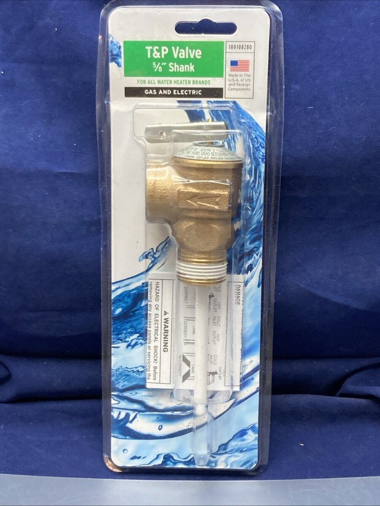 NEW REPLACES RELIANCE 100108280 T & P Valve 5/8" Shank