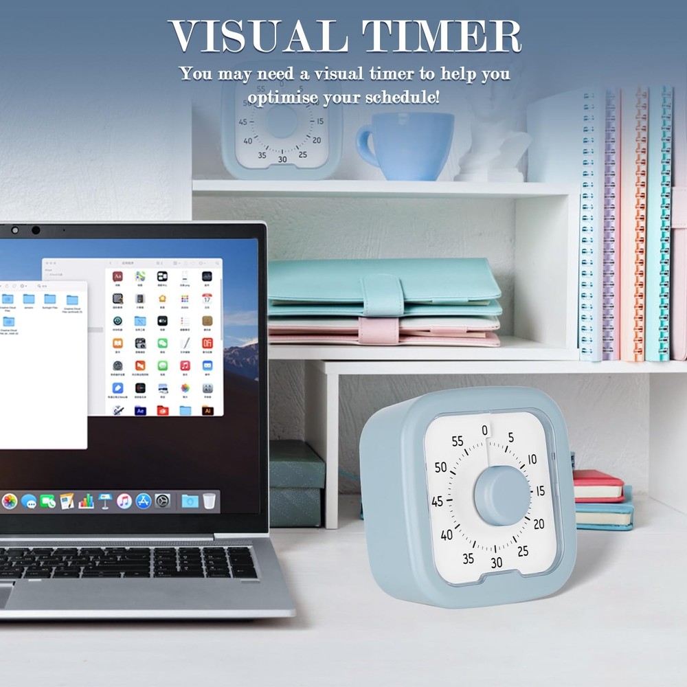 Visual Timer, 60 Minute Countdown Timer for Adults, Pomodoro Timer for Classr...