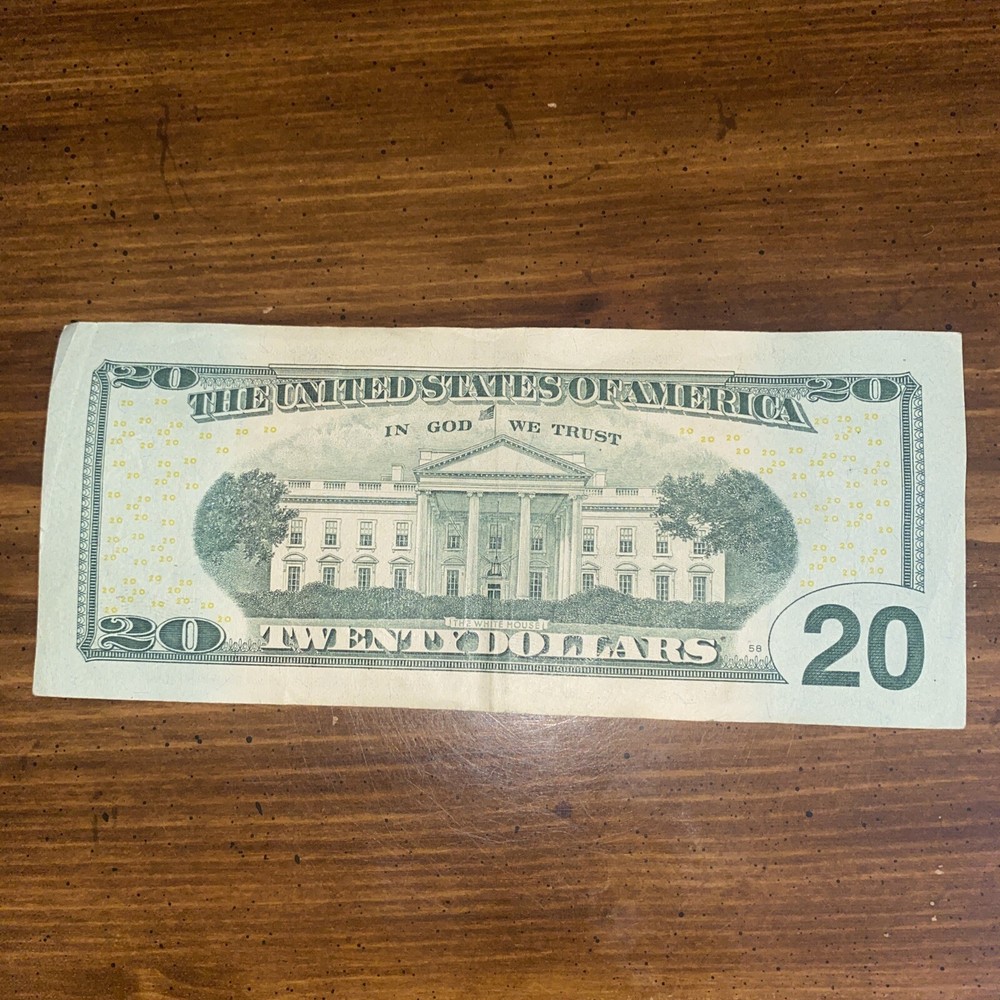 $20 Note 2013 Series Ink Error On The Number “6” *Circulated”