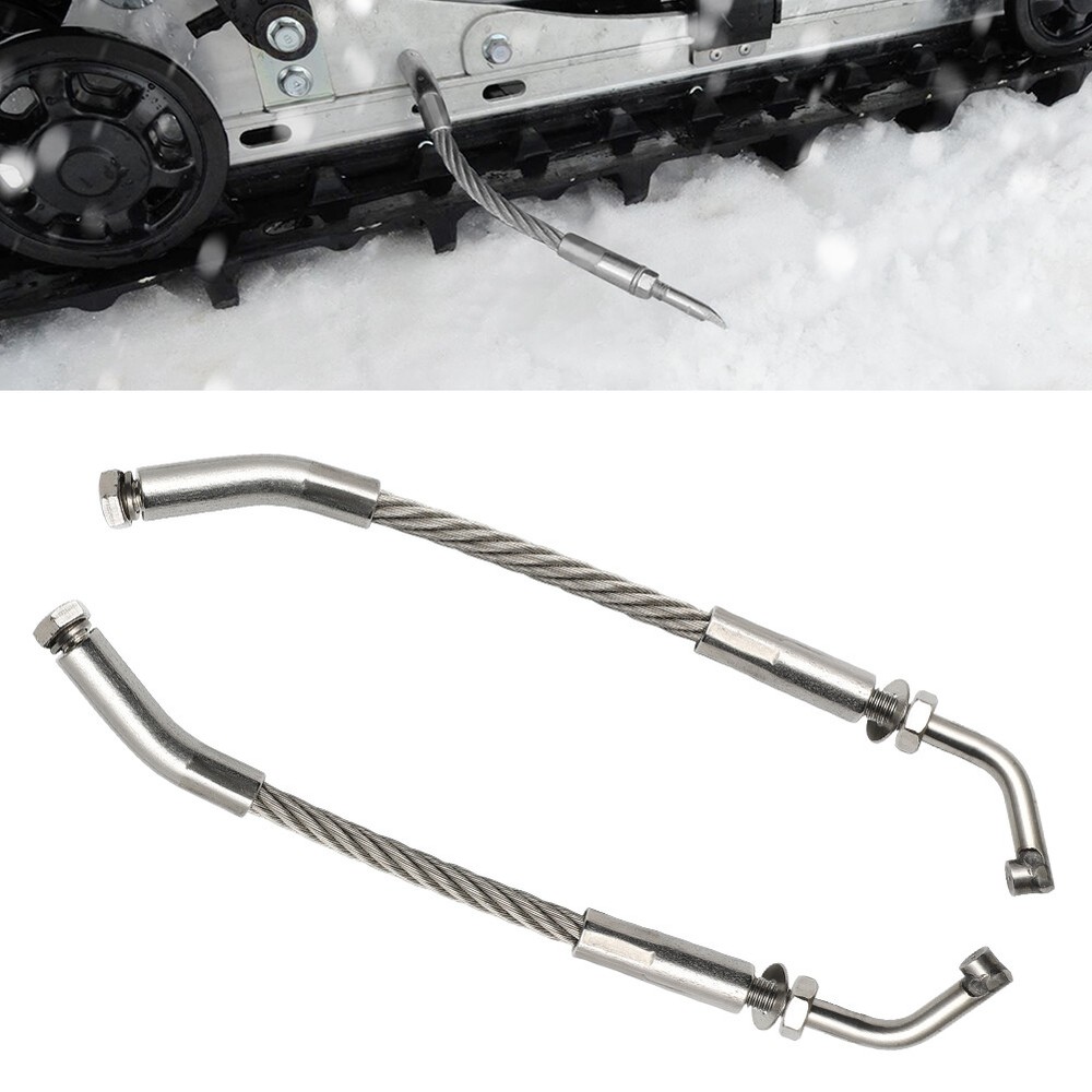 Left+Right Ice Scratchers Carbide Tips Snowmobile Reverse Compatible Universal