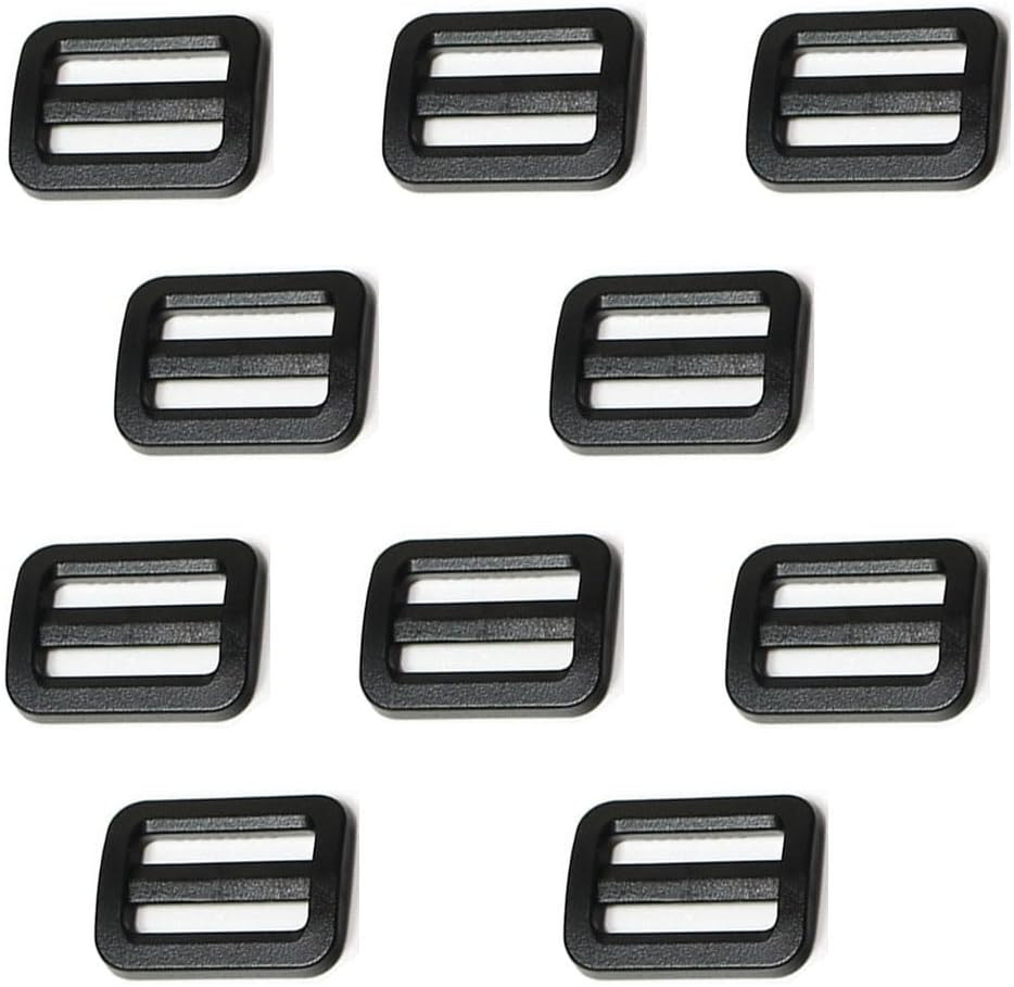 20Pcs Plastic Slide Buckles, Webbing Strap Fastener for Backpack 3/4 Inch/ 20Mm