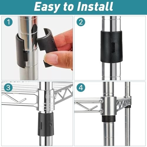 200 Pack Wire Shelf Lock Clips - 1" Replacement Clips for Wire Shelving System