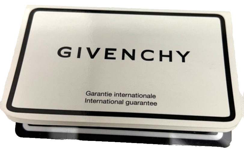 Givenchy International Guarantee Card
