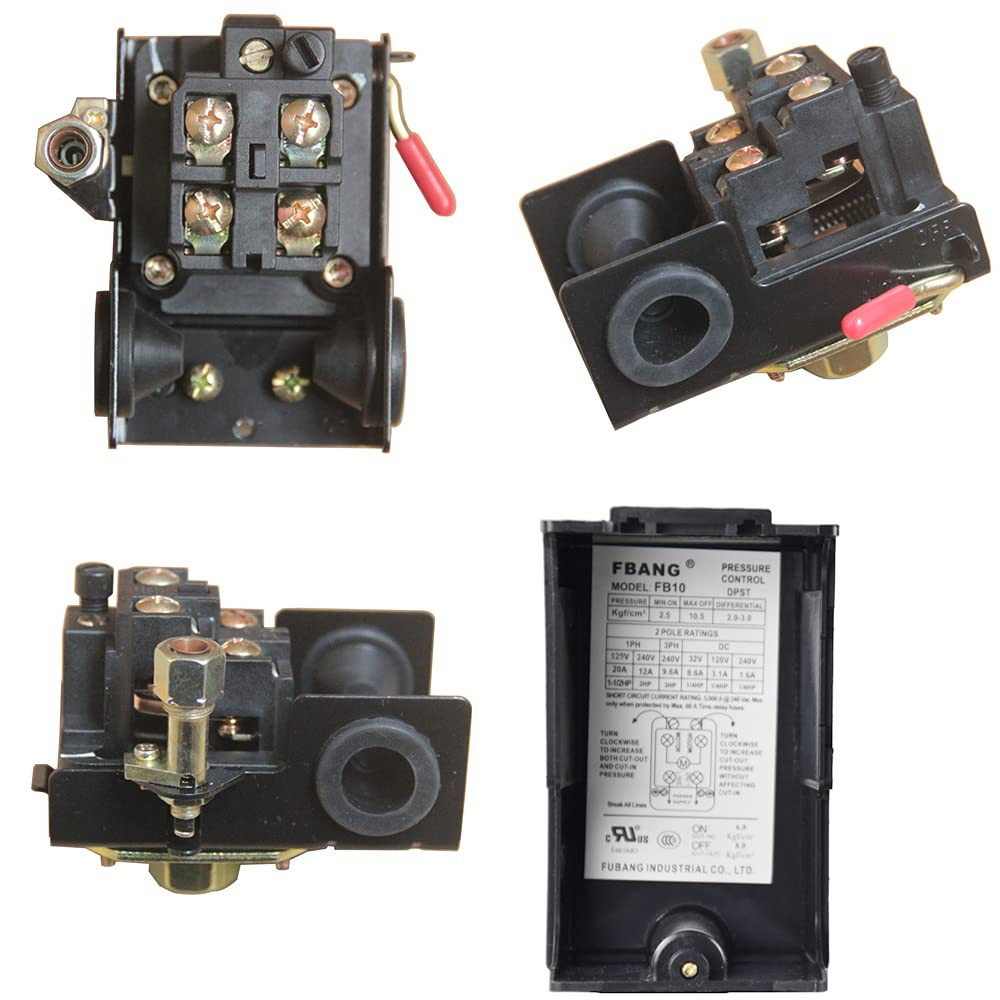 Air Compressor Pressure Switch W/ Unloader Replacement For Craftsman Sears 240V