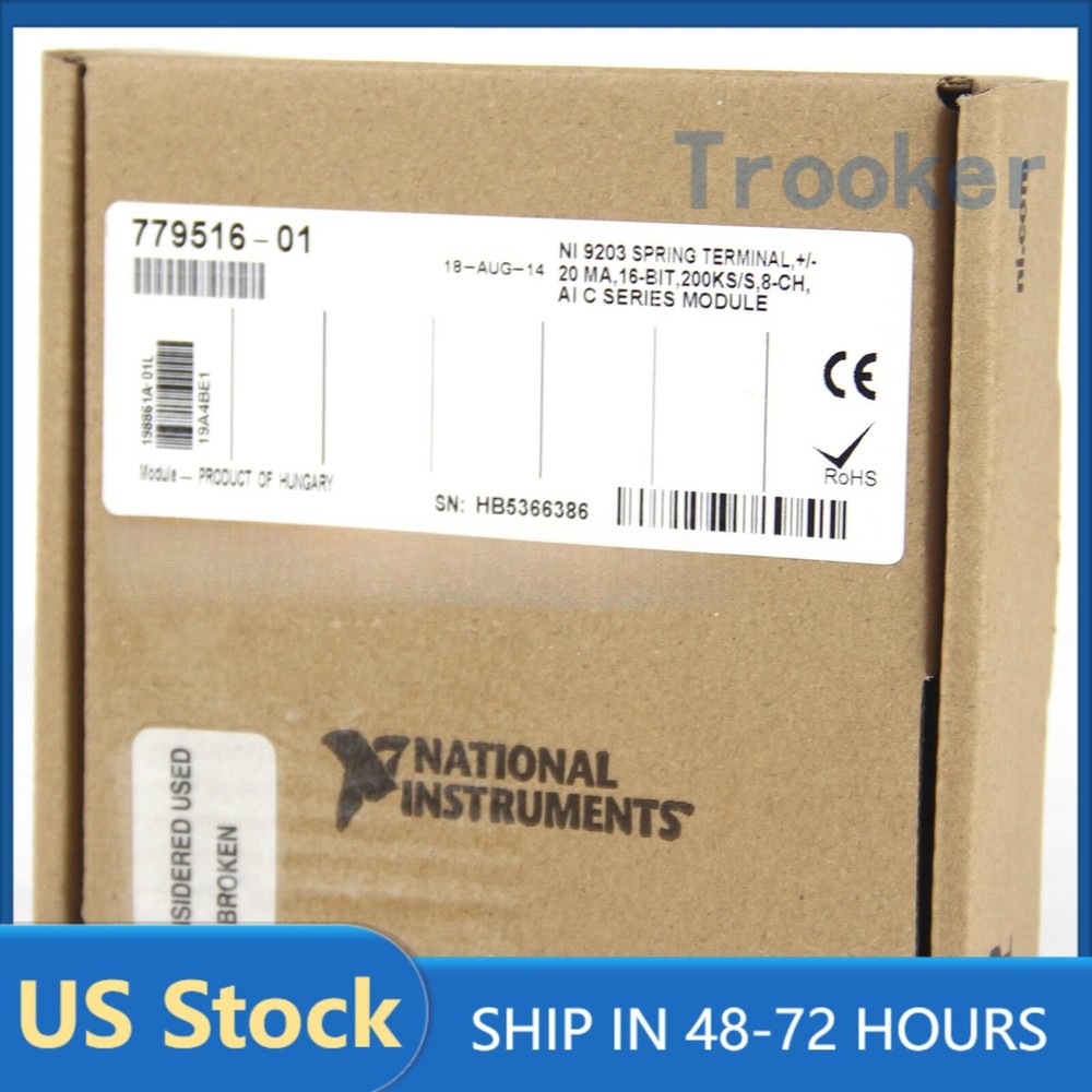 NI 9203 National Instruments NI- 9203 cDAQ Analog Current Input Module 779516-01