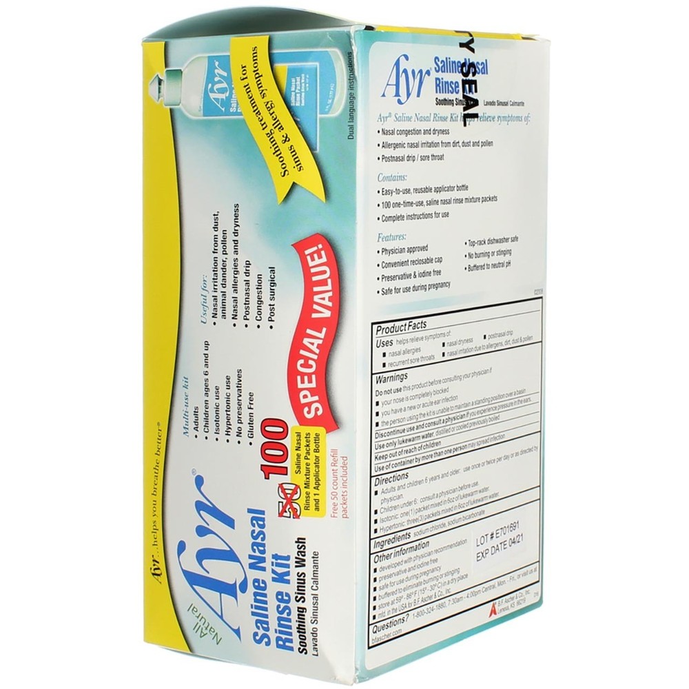 5 Pack Ayr Nasal Rinse Kit 9.8 oz