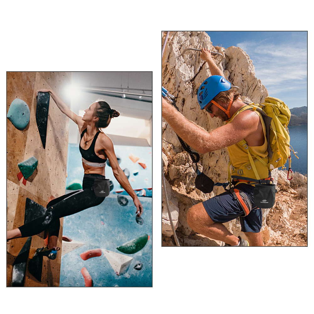 Climbing Chalk Bag Adjustable Drawstring Bag with Brush for Z8Y7