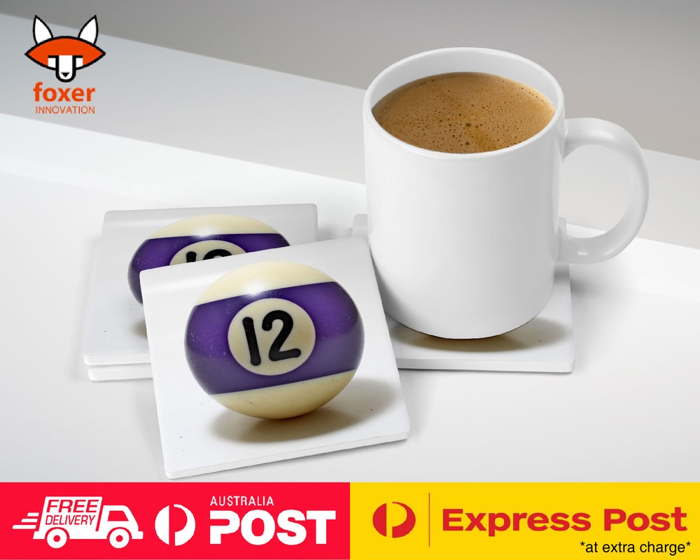 COASTER COFFEE DRINKING MAT|SNOOKER POOL TABLE BALLS 6