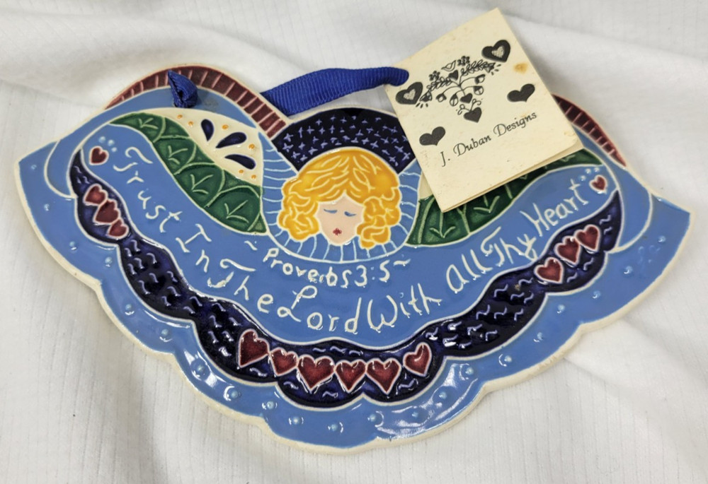 J. Duban Designs Proverbs 3:5 Hand-Crafted Decorative Hanging Tile