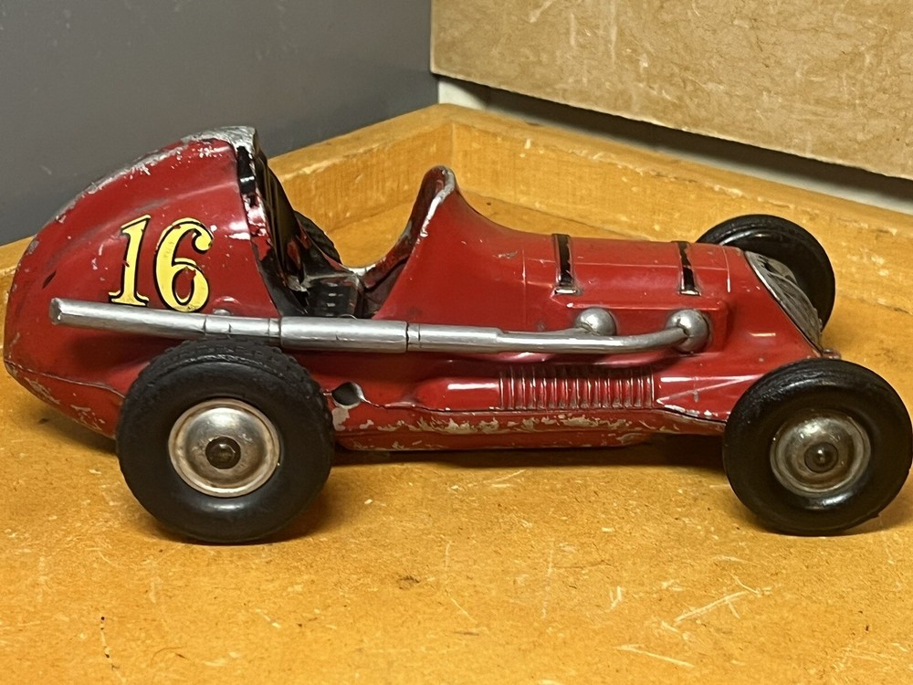 Vintage Roy Cox Thimble Drome Champion Tether Race Car No Engine Blue #16