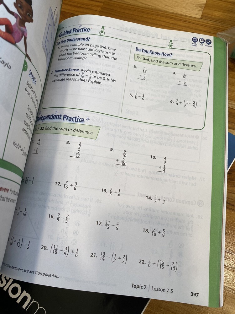 EnVision Math Grade 5 Workbooks & Manipulatives Vol 1 & 2 Common Core Student