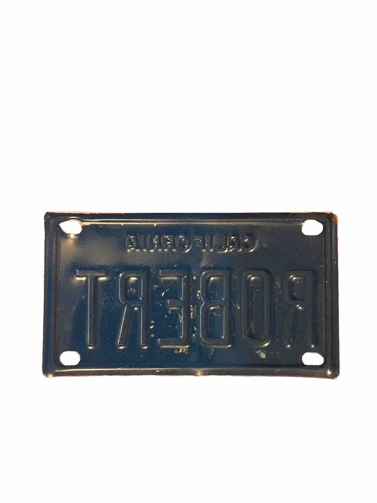 Bicycle License Name Plate - CALIFORNIA ROBERT