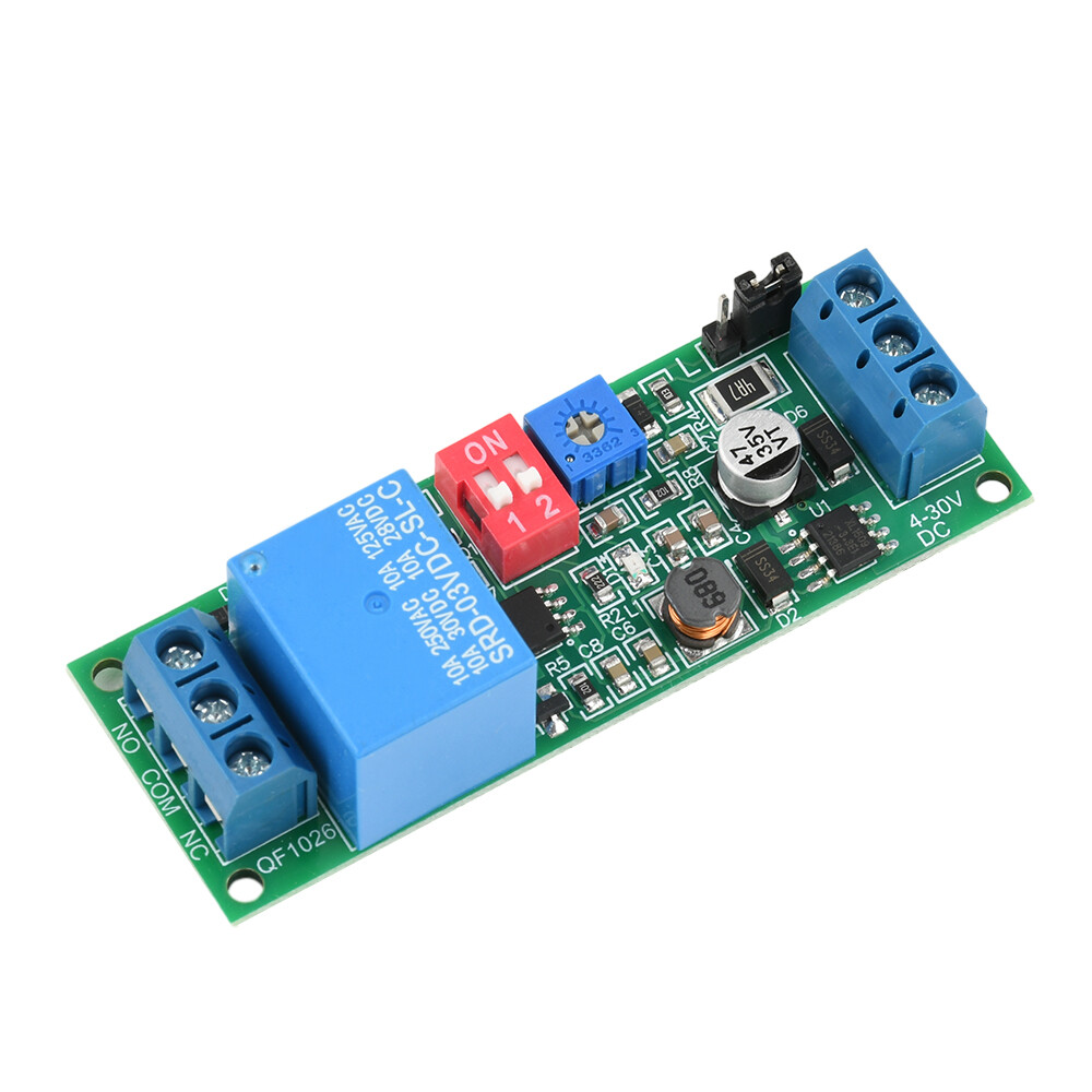 DC 4-30V 1 Way Time Delay Relay Module Adjustable Trigger Delay Switch Module