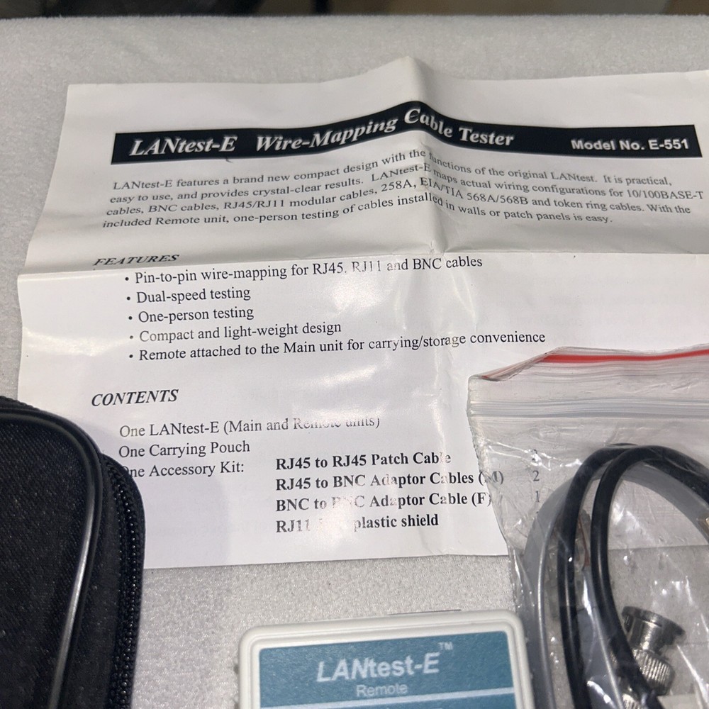 Hobbes GIGAtest-E Remote Cable Checker 10 100 1000 Compact Basic Network Tester