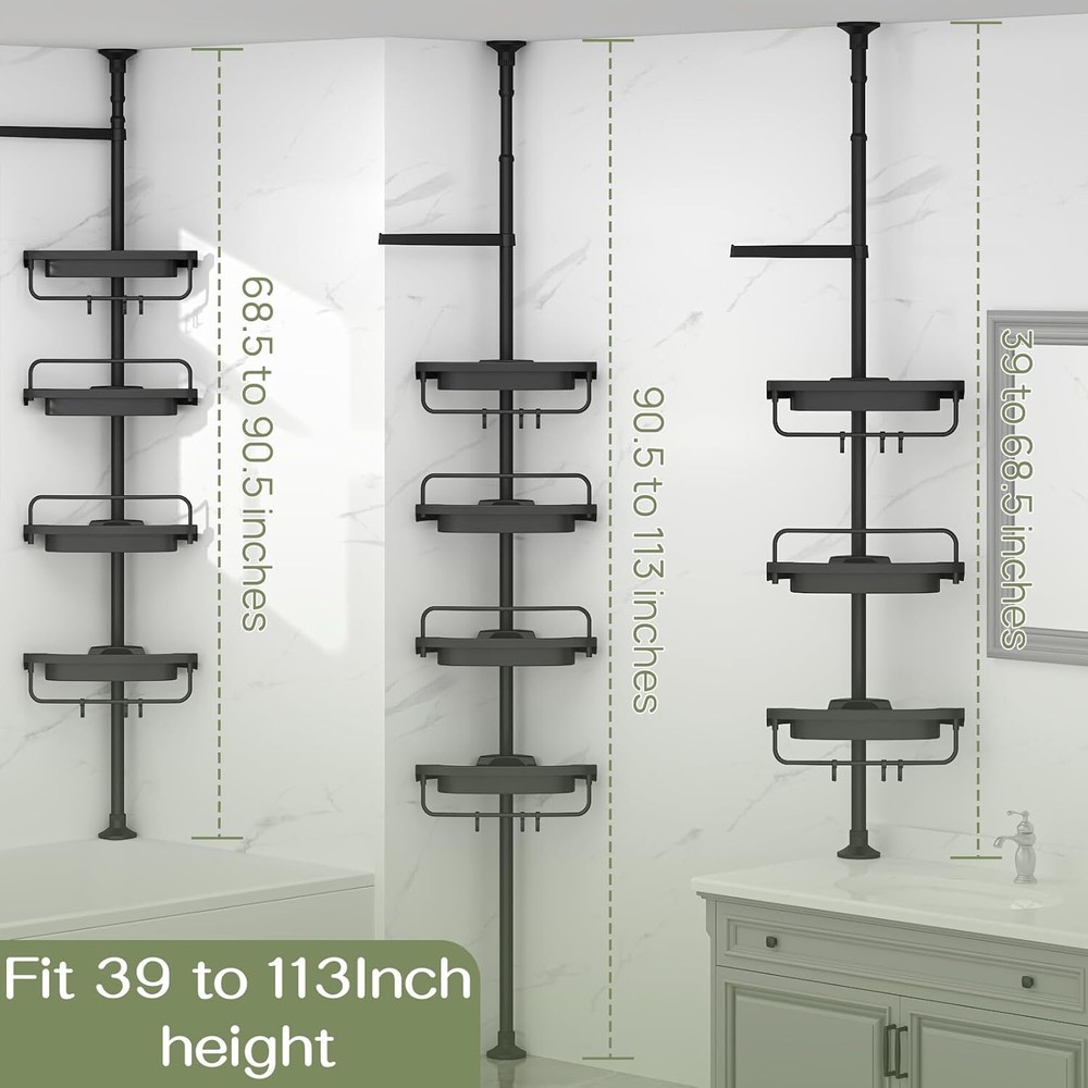 Bathroom Rustproof Shower Basin Bathtub Shampoo Organizer