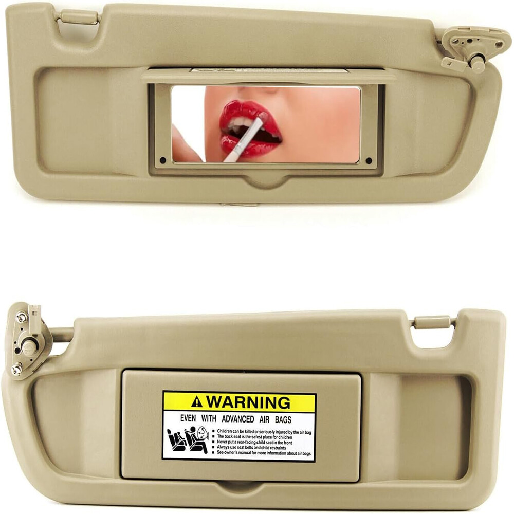2Pack Beige Sun Visor For 2006-2011 Honda Civic Visors Left & Right Visor Kits