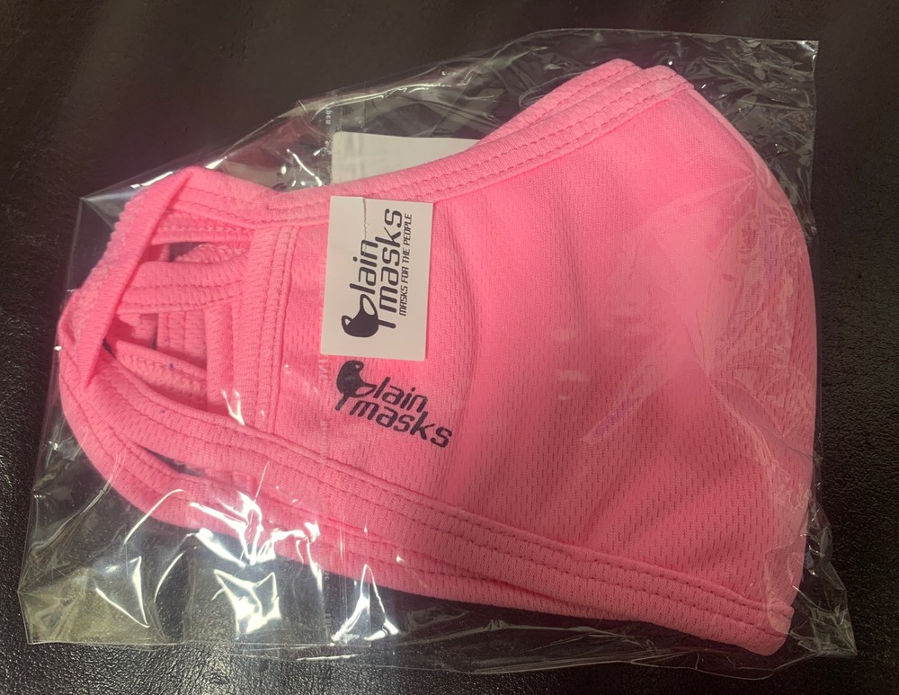 (2) Plain Mask Color Pink 100% Polyester
