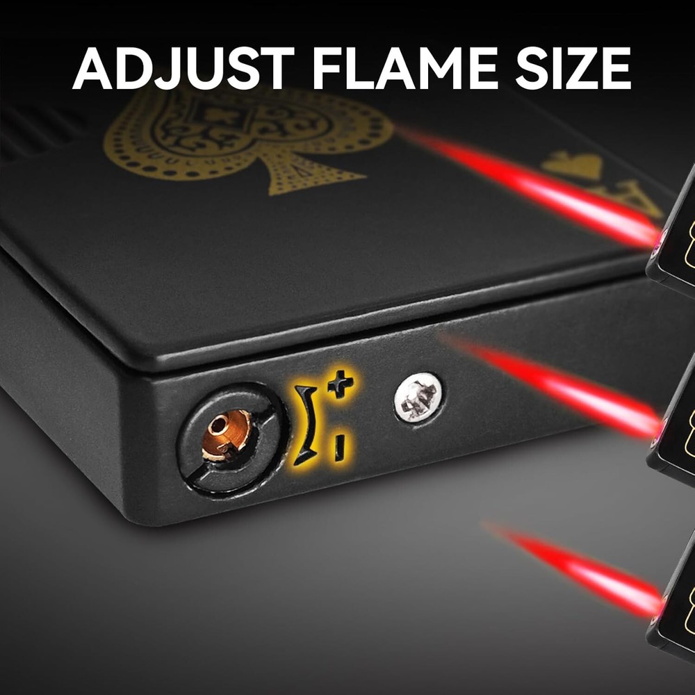 2 Pack Jet Torch Lighter Ace Card Lighter Green Flame Refillable Butane Lighter