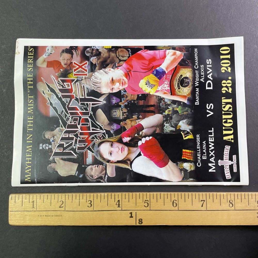 2010 Alexis Davis vs Elaina Maxwell MMA Fight Program Raging Wolf IX R1601