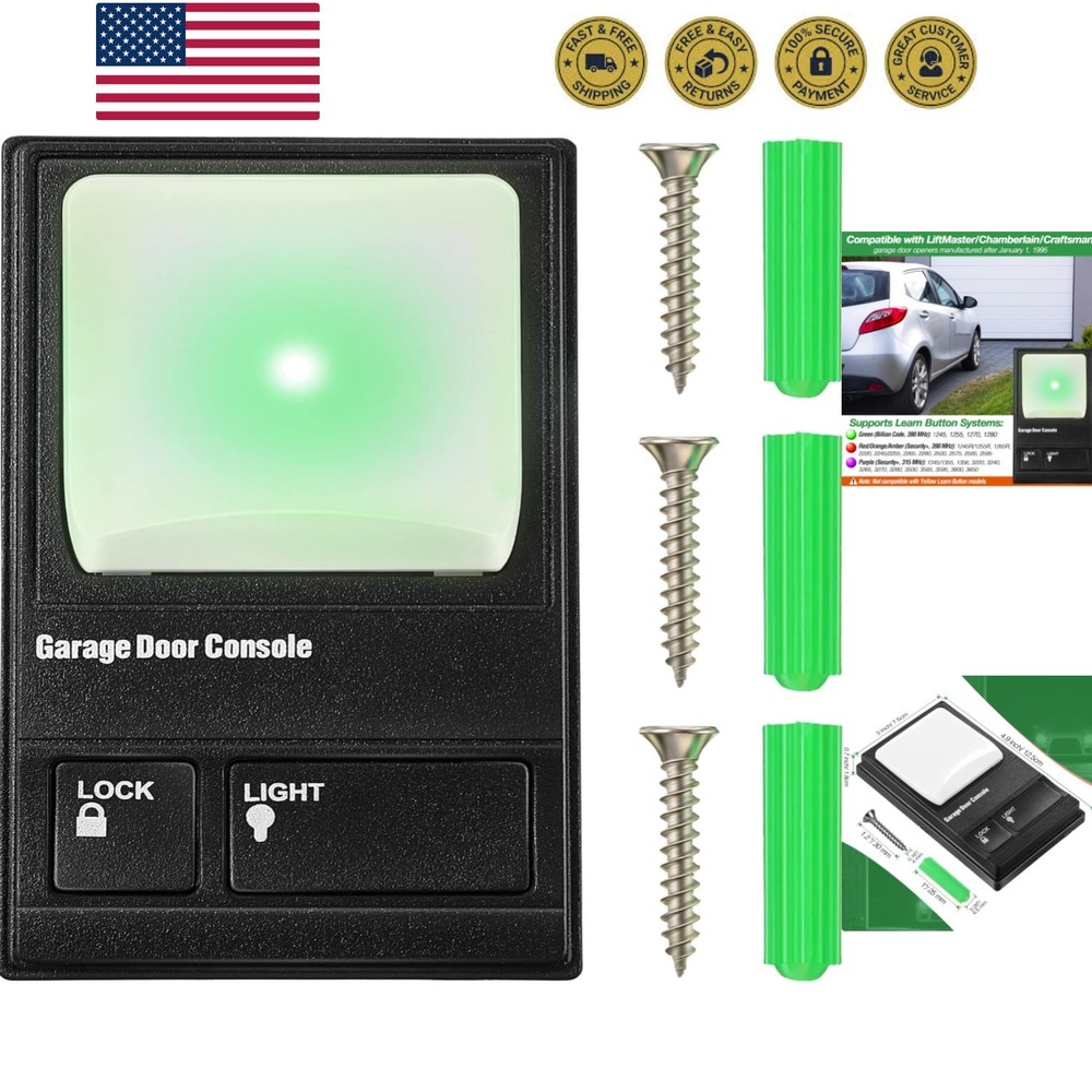 Complete Garage Door Wall Keypad Kit - Illuminated, Secure Control Solution