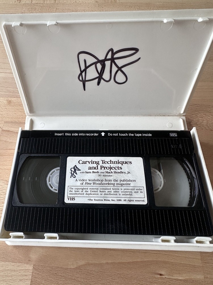 Carving Techniques & Projects VHS Sam Bush Mack Headley 1986 VTG Video Workshop