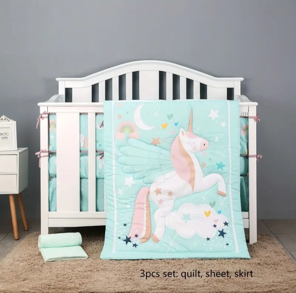 Crib Bedding Set, 3 Pieces