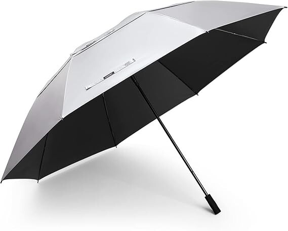 80 Inch Huge Large Oversize Golf Umbrella Double Canopy Vented Windproof Stick