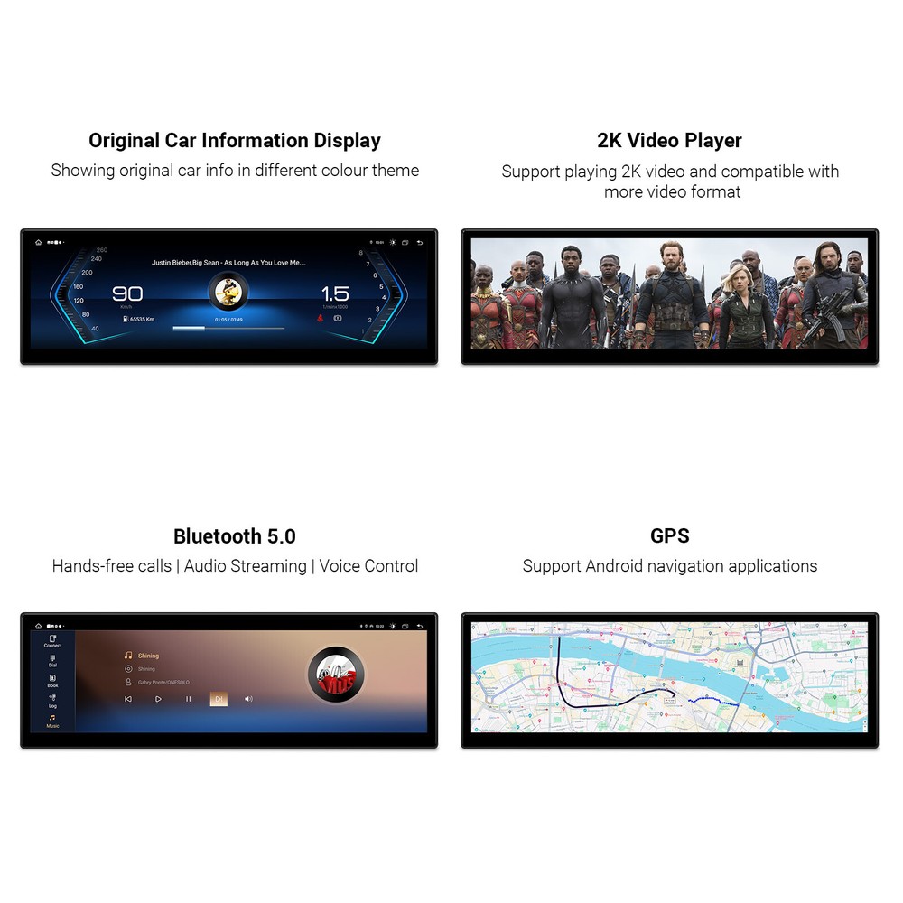 14.9" CarPlay 4G LTE Android Octa-Core Car GPS Stereo For BMW E90 E91 E92 CCC