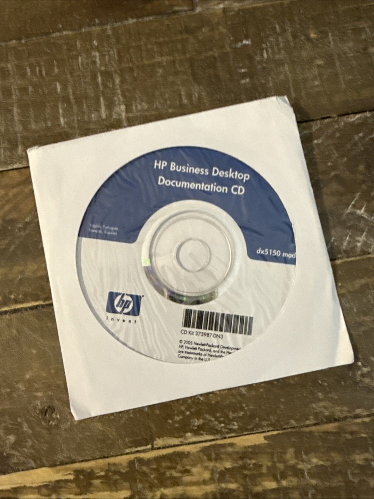 HP Business Desktop Documentation Software PC Cd Rom