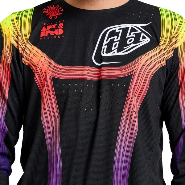 Troy Lee Designs SE Pro Jersey - Stripes Black/Multicolor - Medium