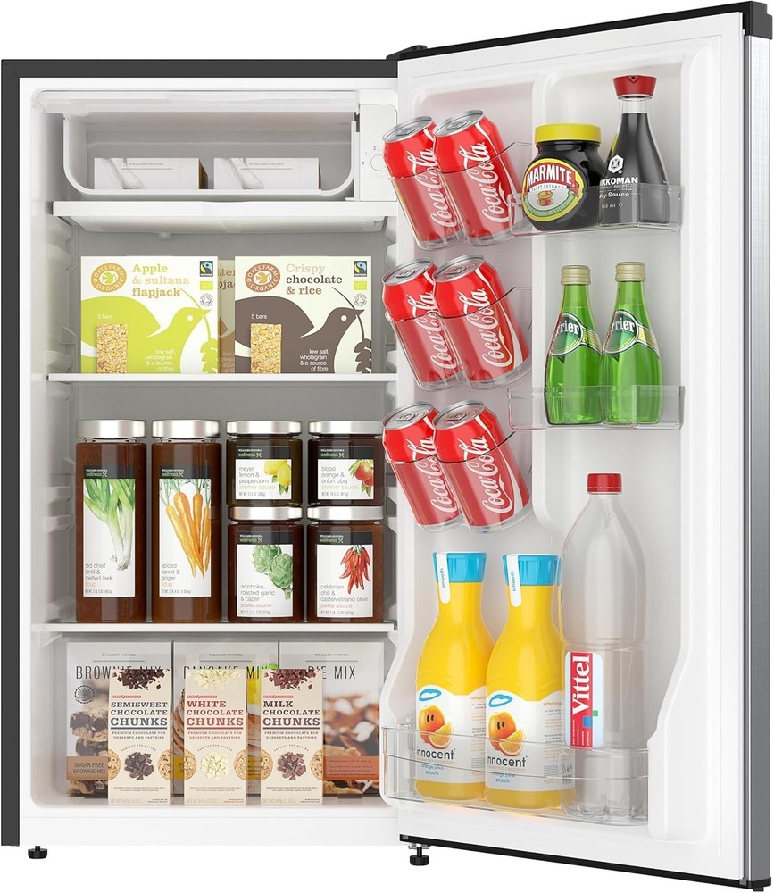 Mini Refrigerator, Compact Freezer Compartment, Adjustable Thermostat Control...