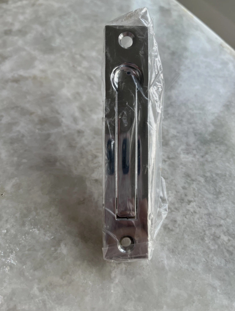 Emtek 2221-US26 4"H Solid Brass Edge Pull for Sliding Doors, Polished Chrome