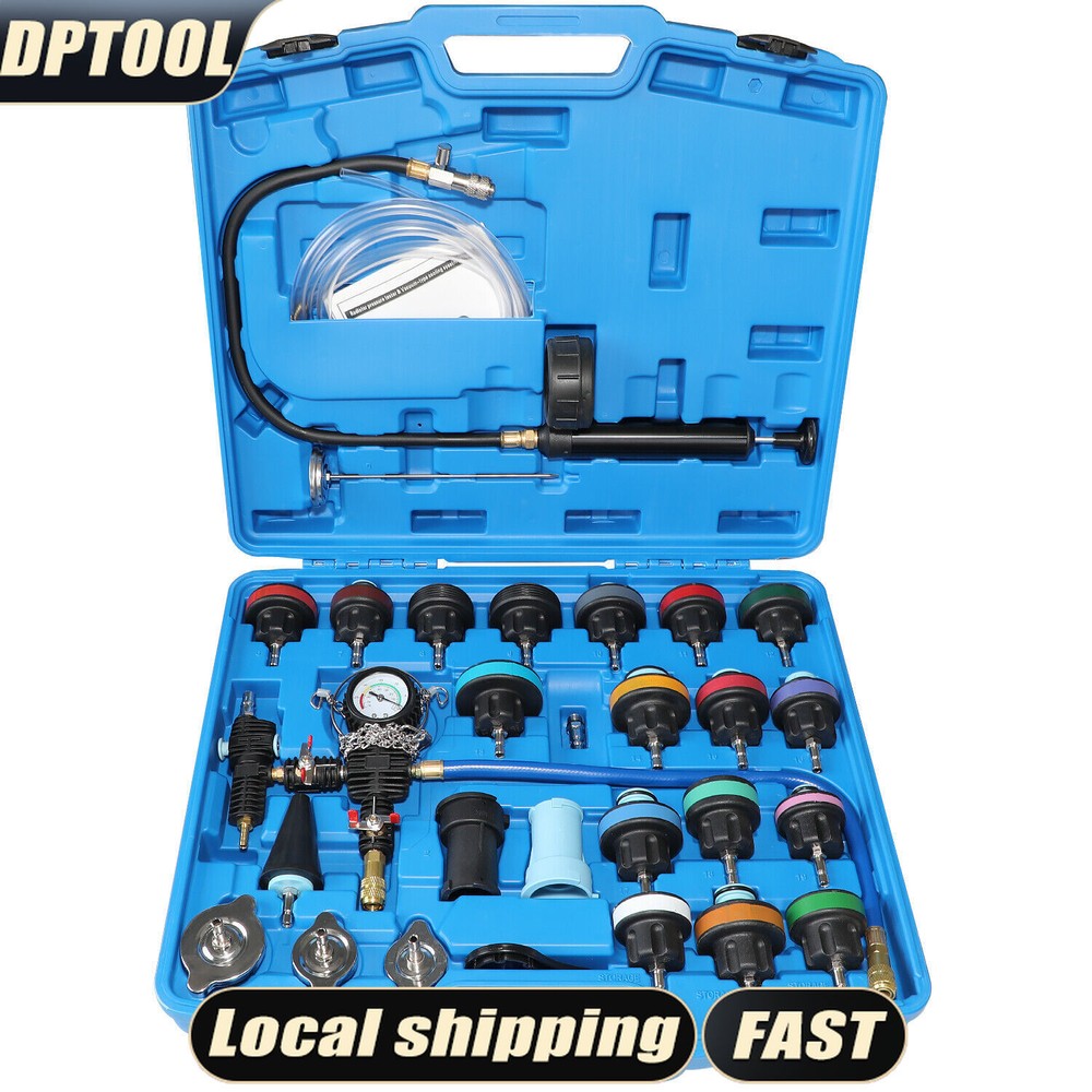 28 PCS Radiator Pressure Tester Vacuum-Type Cooling System Refill Kit