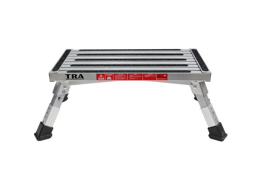 Caravan RV Lightweight Compact Folding Platform Step Adjustable Height 19-23cm
