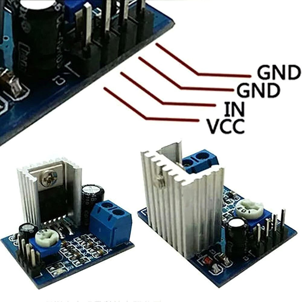 5Pcs Mono Power AMP Module 18W Board 6-12V with Adjustable Resistor Control