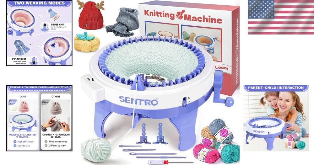 Smart Circular Knitting Machine 48 Needles - DIY Knit Kit