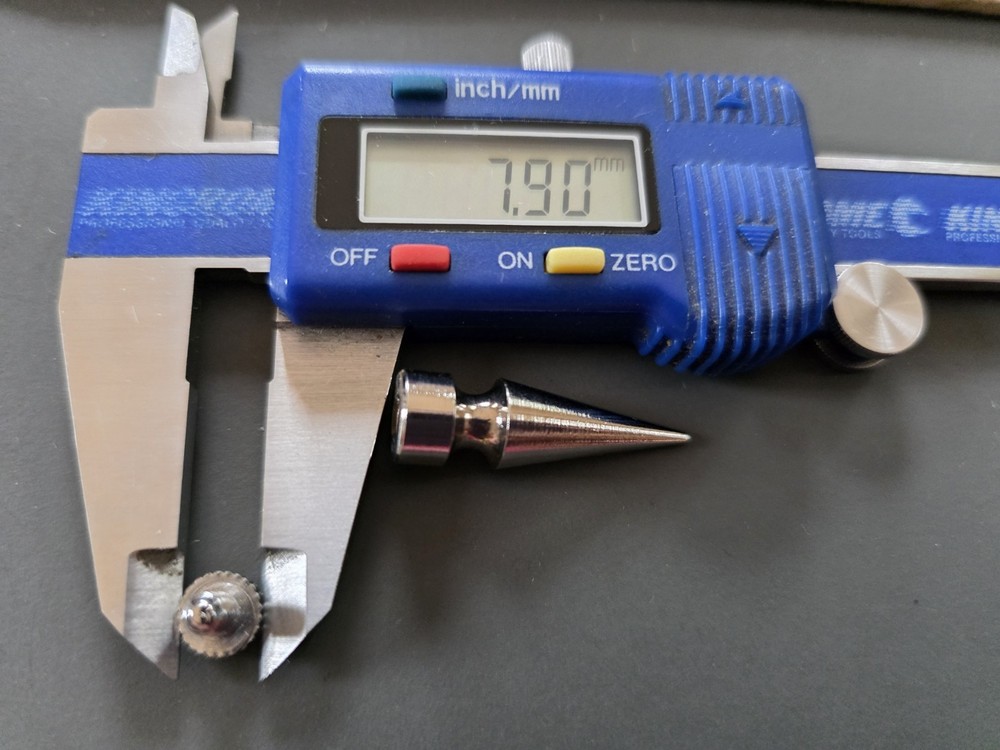 Screw Back Spike Stud 35mm Stainless Still 10.1g