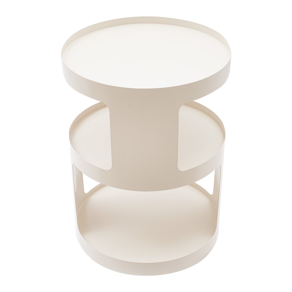 3 Tier Side Table Modern Coffee Table Sofa Bedside Table Round Organizer White