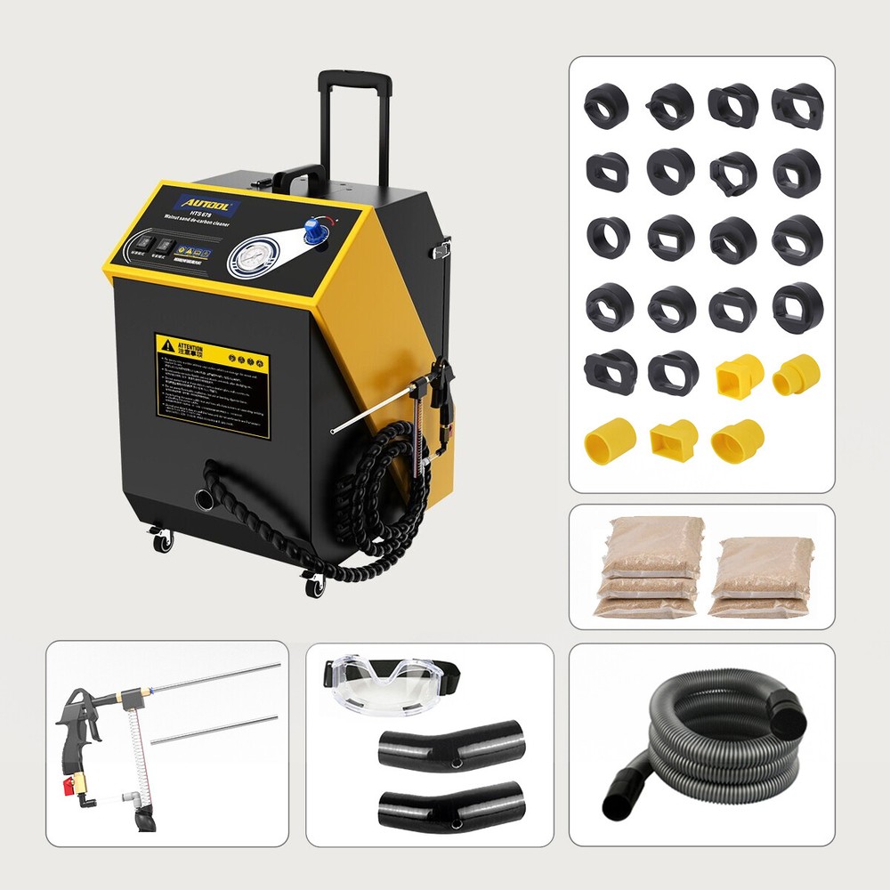 AUTOOL Engine Intake Valve Carbon Cleaner Walnut Sand Blaster Cleaning Machine